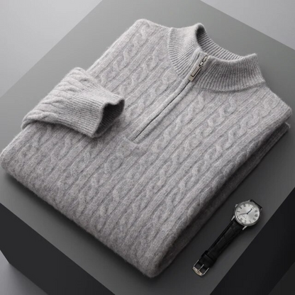 Hudson | 100% Cashmere Half-Zip Jumper