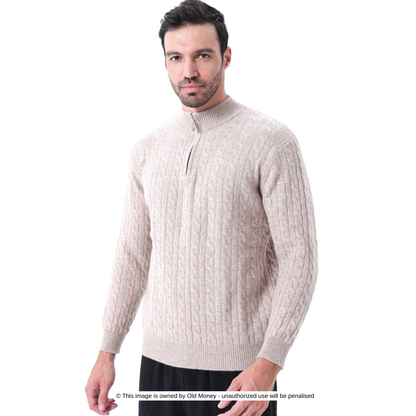 Hudson | 100% Cashmere Half-Zip Jumper