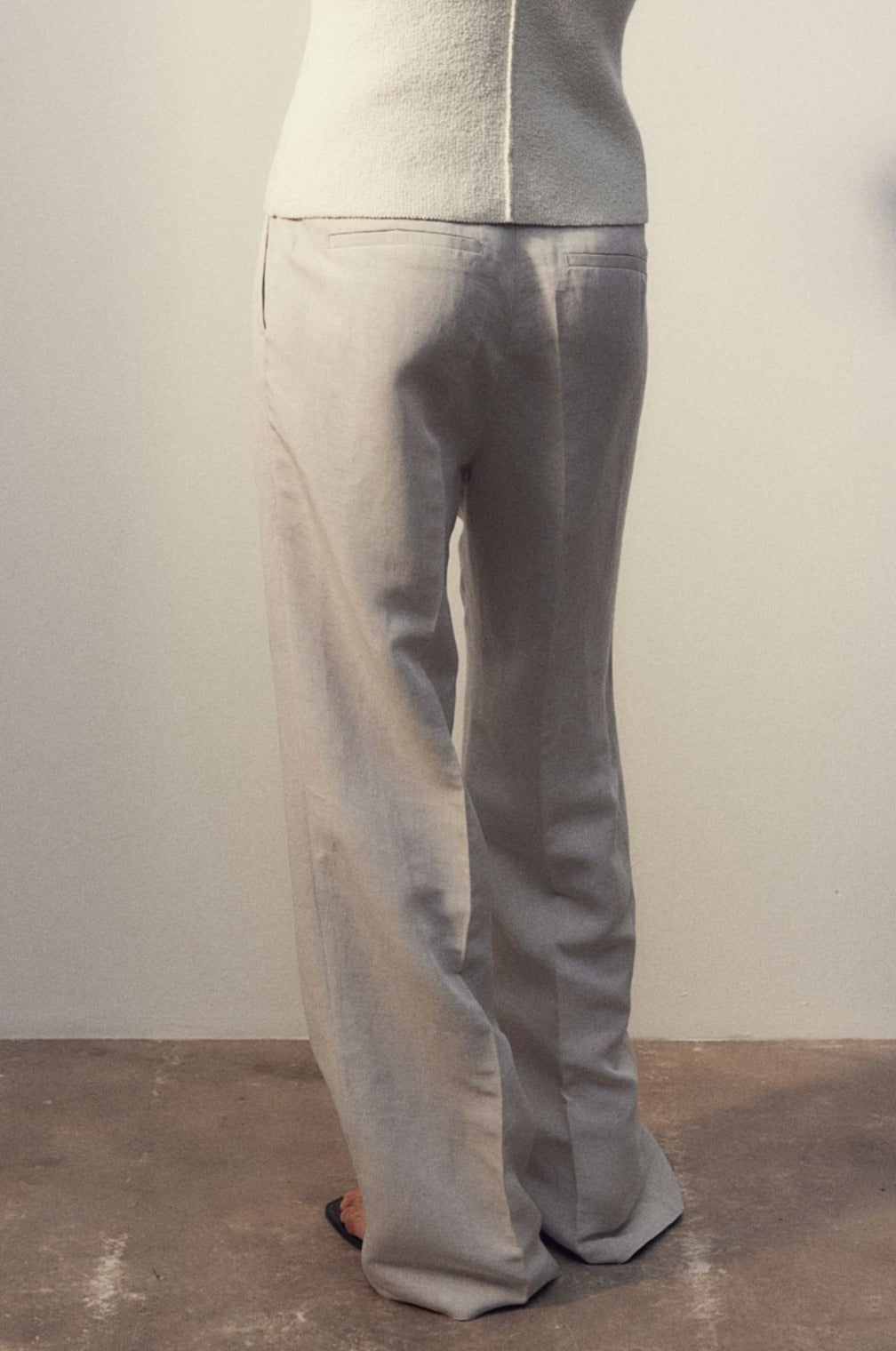 Isabella | Long Linen-Blend Trousers