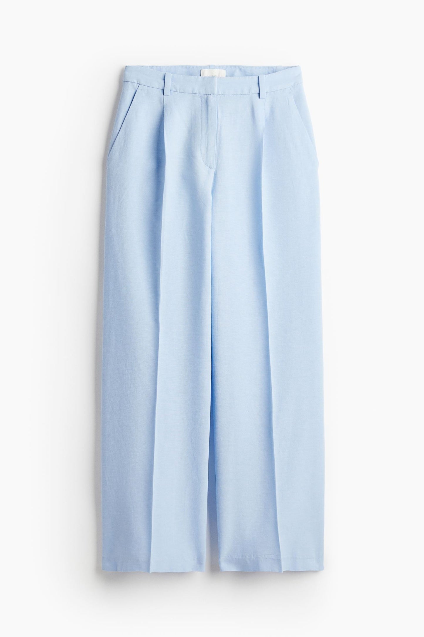 Isabella | Long Linen-Blend Trousers