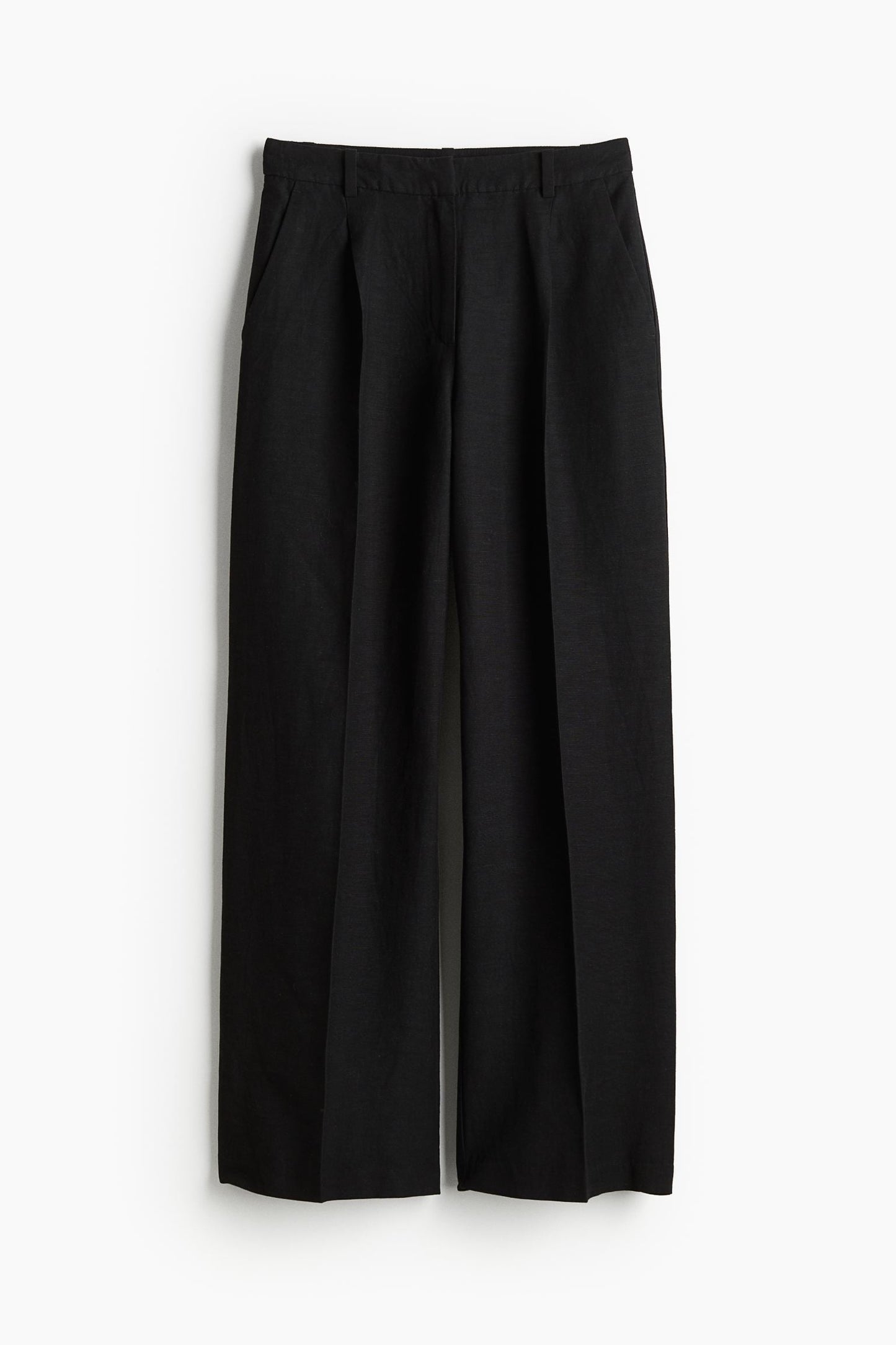 Isabella | Long Linen-Blend Trousers