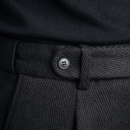 Felix | Wool-Blend Herringbone Trousers