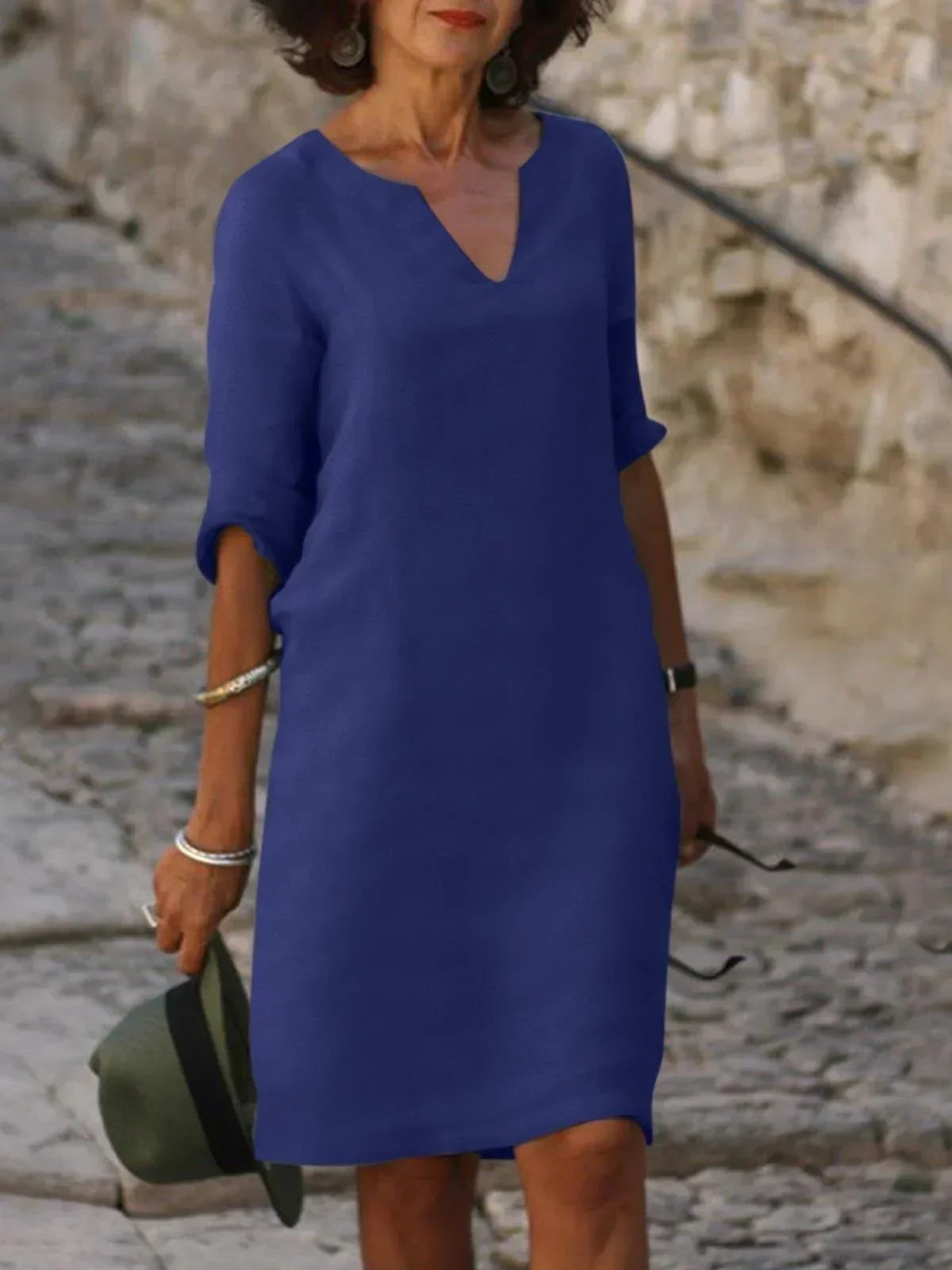 Amélie™ | Elegant V-Neck Dress