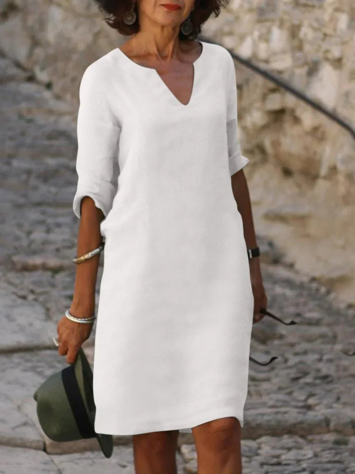 Amélie™ | Elegant V-Neck Dress