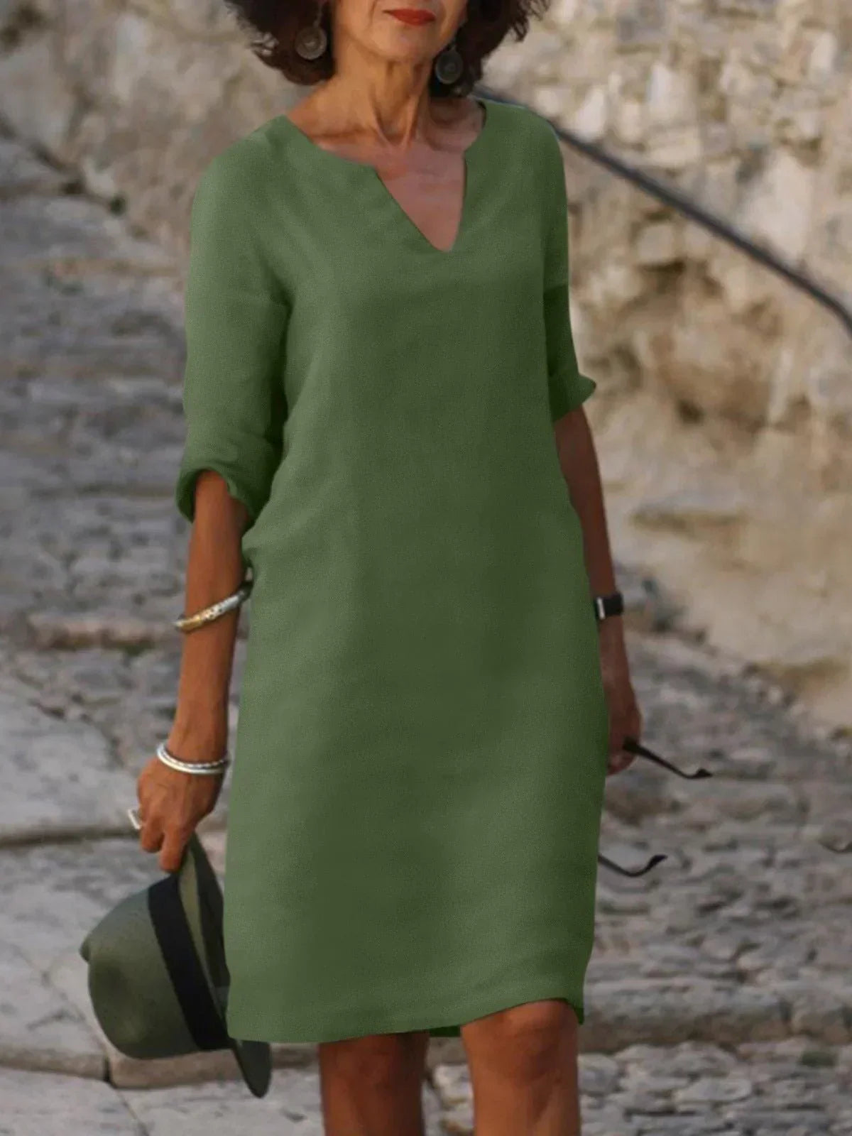 Amélie™ | Elegant V-Neck Dress